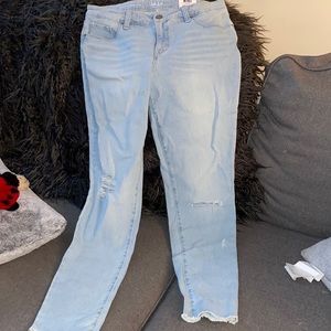 New style and co womens jeans mid rise curvy skinny ankle cuffed jeans